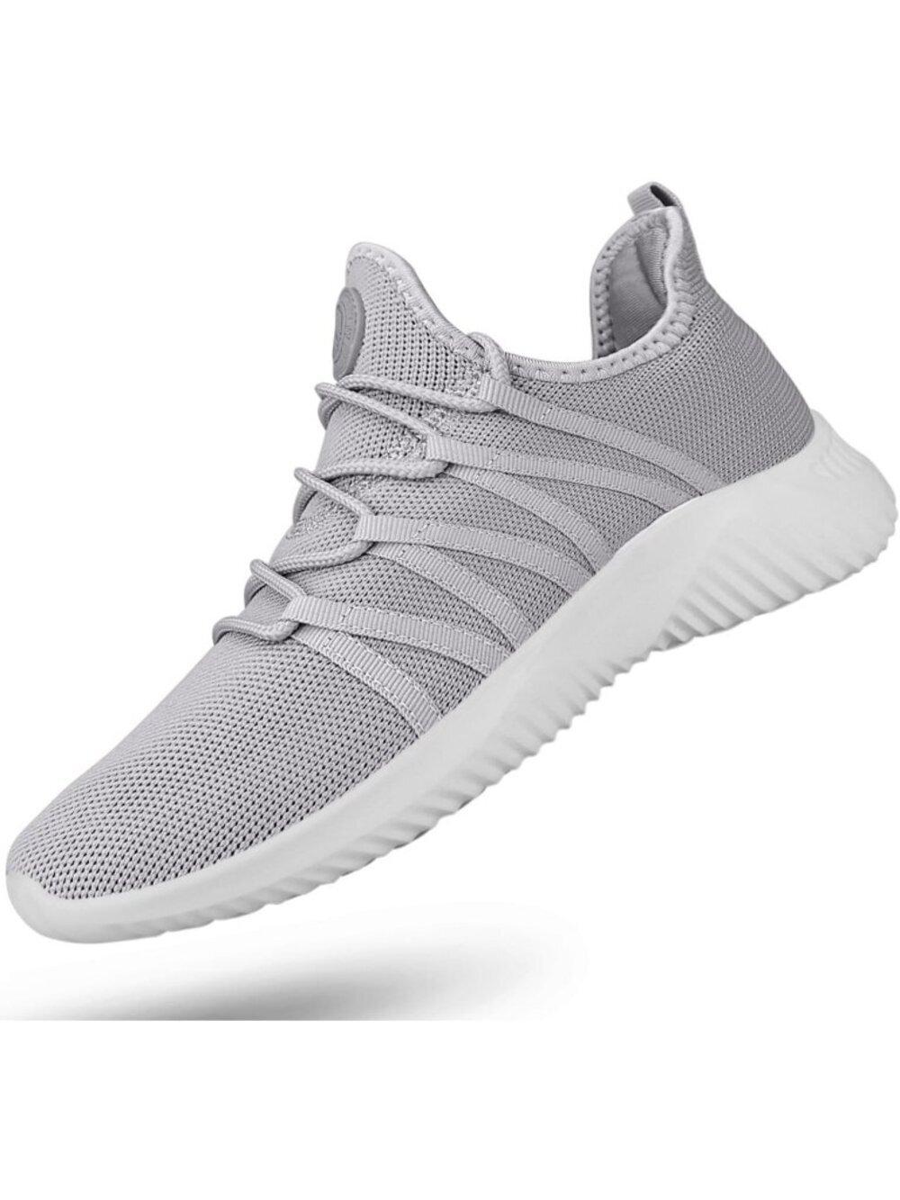 Men's Grey Breathable Lightweight Comfortable Fashion Slip On Running Sneaker